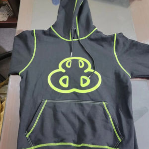 Sweat à capuche avec logo personnalisé doublé brodé imperméable et anti-rétrécissement tricoté avec motif uni pour l'hiver - Product Image 1