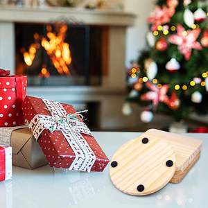 Colchonetas y almohadillas, posavasos duraderos ecológicos de madera de pino y nogal, posavasos clásicos y elegantes para bebidas, decoración del hogar y la Oficina - Product Image 1