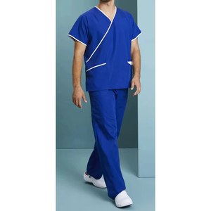 Offre Spéciale hommes survêtement ensemble de gommages de haute qualité Anti-rides lavable tissu doux infirmière gommages uniformes d'hôpital - Product Image 1