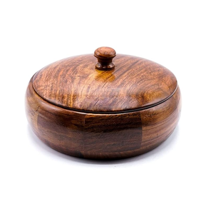 Casserole en bois design antique Design personnalisé Cuisine polyvalente Conception artisanale Idéal pour servir la marmite - Product Image 2