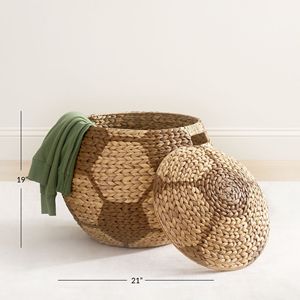 Panier de rangement pour bébé en jacinthe d'eau de haute qualité avec couvercle, organisateur, conteneur pour literie, sac, utilisation personnalisée, couleur Vietnam - Product Image 2