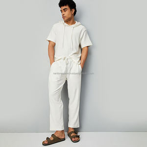 Pantalons de survêtement à pattes évasées en molleton lourd personnalisés Nardon Apparel, pantalon de jogging en coton, pantalon large à jambes droites, pantalon de survêtement pour hommes - Product Image 3