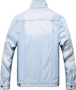 À la mode été hommes Stand Slim Fit Denim vestes déchiré Vintage décontracté Streetwear imperméable coupe-vent respirant séchage rapide 100% - Product Image 2
