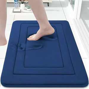 Tapis de bain antidérapant en pierre de haute qualité, en mousse à mémoire de forme douce, en microfibre gaufrée, séchage rapide, super absorbant l'eau - Product Image 5