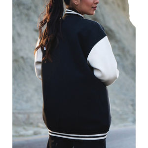 Vestes Letterman Varisty personnalisées avec manches en cuir Vente en gros Veste universitaire d'hiver Vestes de baseball décontractées pour femmes - Product Image 2
