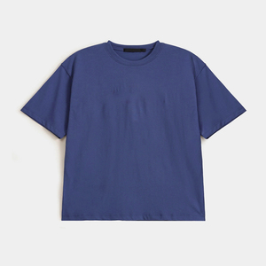Camiseta Lisa 2025 de algodón de gran tamaño para hombre de alta calidad personalizada 100% con diseño de letra de Jersey de manga corta - Product Image 1