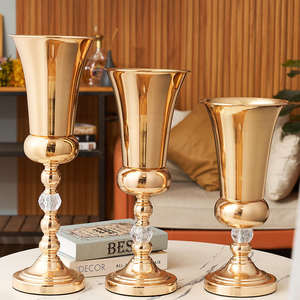 Florero de Metal, Centro de Mesa de Lujo, Decoración del Hogar, Eventos de Boda, Vestíbulo de Hotel, Sala de Estar, Exhibición Floral Decorativa, Soporte de Arte - Product Image 4