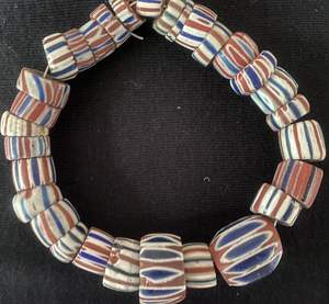 Venta al por mayor de cuentas de Comercio de Chevron veneciano sueltas patrón redondo cuentas de cristal de Murano para DIY pulsera y lámpara fabricación de joyas - Product Image 1