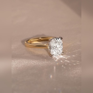 Wholesale Lab Grown Diamond <b>Cushion</b> Engagement <b>Ring</b> Gold Setting Luxury Fine Jewelry Factory Direct - Product Image 4