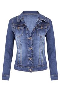 Veste en jean élégante pour femmes de haute qualité, vêtements décontractés, vente en gros OEM, veste en jean en coton de haute qualité pour femmes, veste en jean personnalisée - Product Image 3