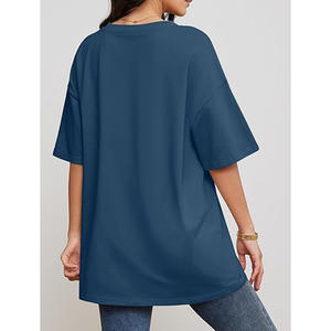 Camiseta de Manga Larga Lisa con Estampado Digital Personalizado, Informal, de Lujo, Talla Grande para Mujer - Product Image 4