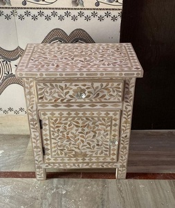 Mesa con Incrustaciones de Hueso a Precio de Fábrica, Muebles de Alta Calidad con Incrustaciones de Hueso de Camello, Forma Redonda, Muebles Modernos para Sala de Estar - Product Image 5
