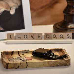 Oak <b>Wood</b> Dish Holder Wooden Base Dish Tray Wooden Serving Dishes Set - Product Image 5