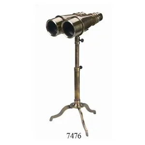 大功率紧凑型黄铜双筒望远镜，带黄铜支架仿古黄铜三脚架望远镜，批发