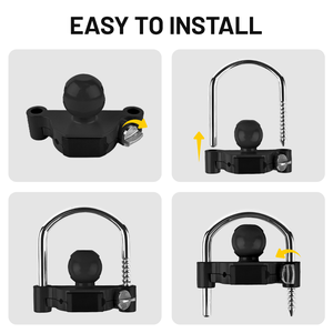 Candado de Combinación de 4 Dígitos Vypart Negro para Remolque de Caravana, Grillete de Seguridad, Candados de Viaje - Product Image 4