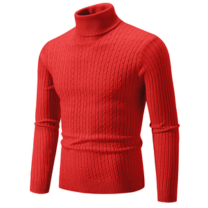 Men Fashion Turtleneck <b>Sweater</b> Elegant Winter Knit Top Custom Brand - Product Image 3