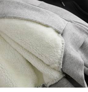 Sweat à capuche en molleton épais zippé 100% coton de haute qualité sweats à capuche unisexes sweats à capuche pour hommes - Product Image 6