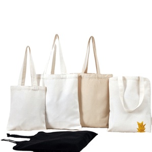 Wholesale Custom Print Logo Cheap <b>Reusable</b> <b>Shopping</b> <b>Bags</b> Plain White Blank Cotton Canvas Tote <b>Bag</b> Large Amount of Stock - Product Image 1