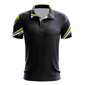 Camiseta Polo personalizada con estampado completo de poliéster de secado rápido con logotipo bordado personalizado, camiseta de tenis, bolos, golf, camiseta polo para hombre - Product Image 4