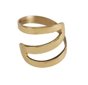 Rond de serviette et support martelé plaqué or pour le dessus de table d'hôtel de mariage Rond de serviette en métal à usage décoratif dans la conception la plus populaire - Product Image 6