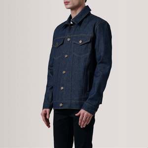 เสื้อแจ็คเก็ตยีนส์สีน้ำเงินอินดิโก้แบบ Trucker ของ Conard พร้อมตกแต่งกระดุม - Product Image 3