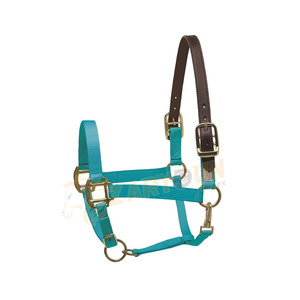 Best Quality Adjustable Nylon Horse <b>Halter</b> with Chin and Throat Snap Padded for Comfort for Riding - Product Image 6