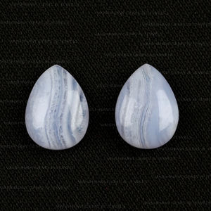 Haute qualité naturel bleu Quartz dentelle Agate 10x14mm poire forme Briolette haute poli lâche bijoux à bricoler soi-même et boucle d'oreille faisant la pierre - Product Image 4