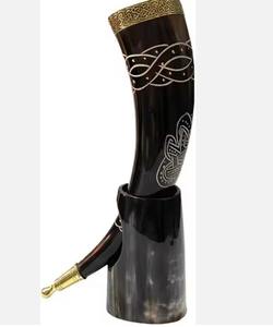 Jarra de Cuerno Vikinga, Jarra de Metal Hecha a Mano con Cuerno de Búfalo y Toro para Cerveza, Vino, Té, Café, Leche - Product Image 6