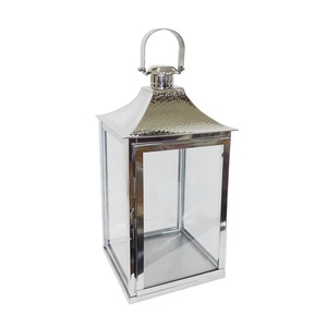 Best Quality Garden Lantern <b>Outdoor</b> Modern Home Decoration Silver Stainless Steel <b>Hanging</b> Lantern Metal Candle Holder for Export - Product Image 2