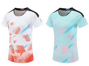 Maillots de badminton personnalisés pour hommes et femmes, impression numérique complète par sublimation, t-shirts bleus de haute qualité, t-shirts de tennis pour enfants - Product Image 6