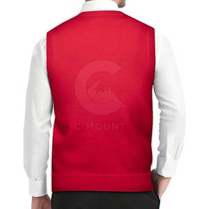 Street Wear tricoté hommes chandails sans manches respirant vente chaude tricoté léger chandails sans manches tricotés - Product Image 3