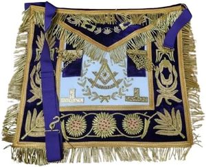 Tablier traditionnel maçonnique en cuir végétalien avec ceinture réglable pour les francs-maçons - Product Image 5