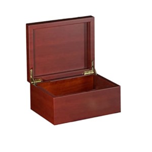 Caja de almacenamiento de madera natural para pendientes y anillos Caja de anillo de compromiso de madera para paquete de regalo de joyería Caja de almacenamiento de madera rectangular - Product Image 2