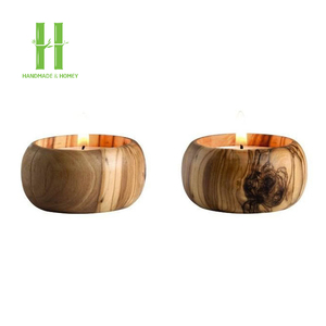 ชามแป้งทำจากไม้สำหรับทำเทียนชามแป้งทำด้วยมือผลิตจาก hnh CRAFT เวียดนาม - Product Image 6