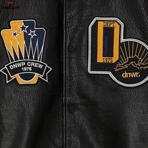 Chaqueta Universitaria de Lona con Parche Bordado Personalizado de Moda, Diseño Clásico de Béisbol Universitario con Logotipo Frontal para Unisex - Product Image 6