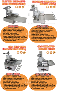 Một Mochi 3 hình dạng bánh rán quả 110V tự động hướng dẫn sử dụng Crank Báo Chí cầm tay hoạt động Mochi <span class=keywords><strong>Donut</strong></span> Phễu bóng dropper <span class=keywords><strong>Maker</strong></span> - Product Image 4