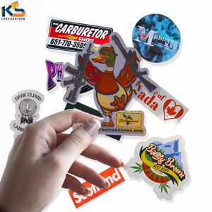 Autocollants circulaires en vinyle durables et écologiques Impression UV personnalisée avec des designs uniques pour la décoration et la promotion de la marque Résistant aux UV - Product Image 2