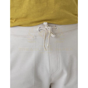 กางเกงขาสั้นผ้าฝ้ายขนแกะ100% สำหรับผู้ชายเอวกลางระบายอากาศได้ดีพิมพ์โลโก้แบรนด์ตามสั่งสำหรับใส่ไปยิมและสตรีท - Product Image 4