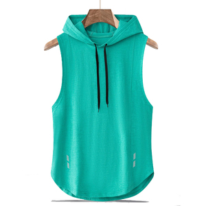 Camiseta deportiva de entrenamiento para hombre, camiseta transpirable de punto para gimnasio, diseño cortado, culturismo de moda, músculo, secado rápido - Product Image 1