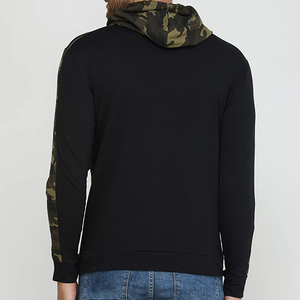 <b>Men's</b> Custom Camo Panel Pullover <b>Hoodie</b> 100% Cotton Long Sleeve Casual <b>Work</b> & Street Sportswear Winter Embroidery Logo Fleece - Product Image 4
