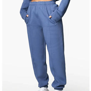 2024 vente en gros femmes haute qualité survêtement pantalon pantalon de survêtement avec poches latérales taille élastique ajuster pantalon de survêtement - Product Image 1