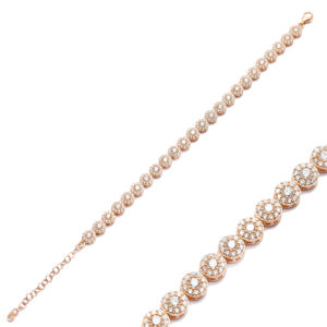 6 mm rond clair Zircon StoneWholesale fait à la main turc 925 Bracelet de tennis en argent Sterling - Product Image 5