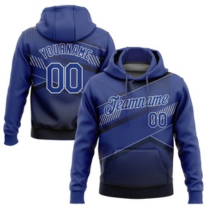 Industrie directe en gros 3D brodé personnalisé cousu gris blanc-noir sport pull sweat à capuche - Product Image 6