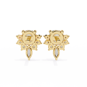 Boucles d'oreilles en or 18 carats avec diamants de laboratoire pour femmes, design unique, fiançailles, mariage, bijoux fins, certifiés IGI, luxe, premium, élégants - Product Image 5