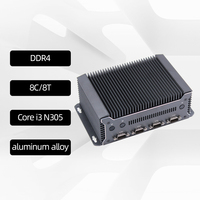 PC industriel sans ventilateur intégré avec processeur Intel N97/N100/N305, RAM DDR4, SSD SATA, pour ordinateur industriel et accessoires