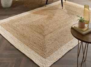 Tapis Tressés en Jute Teinté Naturel-Antidérapant Antibactérien Écologique Moderne Motif Uni Usage Domestique Support en Jute Pile Moyenne - Product Image 2