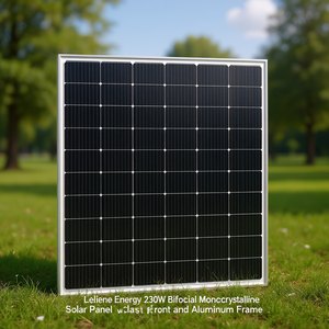 Panneau solaire monocristallin bifacial Leeline Energy 230W avec façade en verre et cadre en aluminium - Product Image 3