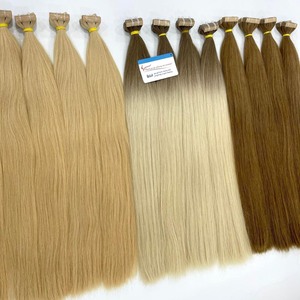 Extensions de cheveux naturels Remy vietnamiens 100 % humains, tendance, à bandes adhésives, vierges, lisses, sans perte ni nœuds - Product Image 4