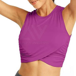 T-shirt court pour femmes Tops courts pour femmes T-shirt court à coupe ample et à col en O pour femmes - Product Image 3