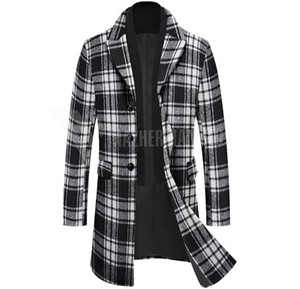 เสื้อคลุมตัวยาวผ้าวูลสำหรับผู้ชายใส่กันหนาวใส่กันหนาวใส่โลโก้ตามสั่งส่งตรงจากโรงงาน - Product Image 2